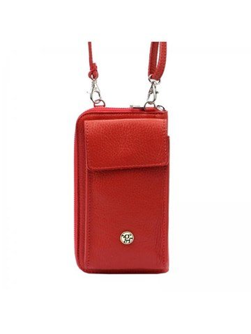 Dámska kabelka Gregorio 1707 DOLLARO Red Leather Crossbody
