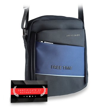 Pánska čierno-modrá taška cez rameno Pierre Cardin 1711 ALAN09