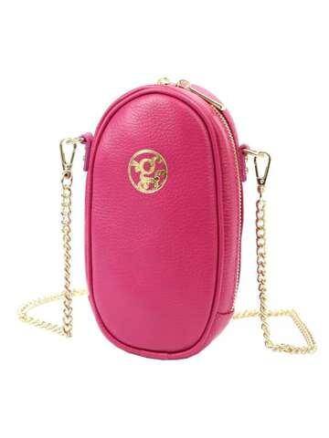 Dámska kožená kabelka Gregorio 1734 DOLLARO Fuchsia Crossbody Gold Hardware