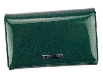Dámska peňaženka Gregorio PT-112 z prírodnej kože v zelenej farbe so strednou veľkosťou a horizontálnou orientáciou
