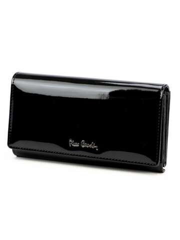 Pierre Cardin Dámska peňaženka 07 SHINY 102 kožená čierna lakovaná