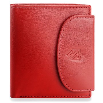 Dámska Peňaženka STEVENS Červená z Prírodnej Kože s Ochrannou Technológiou RFID Secure