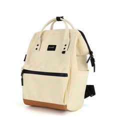 Dámsky mestský batoh v žiarivo žltej farbe s vonkajším vreckom na zips - Himawari