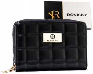 Kompaktná dámska peňaženka typu ceruzka v čiernej farbe - Rovicky