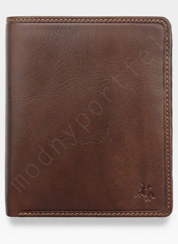 Visconti Bezpečná Pánska Peňaženka z Prírodnej Kože Svetlohnedá s RFID Ochrannou Funkciou TSC49