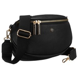 Praktická mestská dámska ľadvinka z ekologickej kože v čiernej farbe, jednopriestorová - Peterson