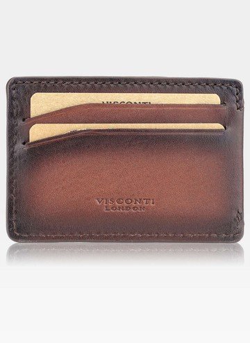 Pánske Kožené Etui Visconti Cardholder Slim V Burgundovej Farbe
