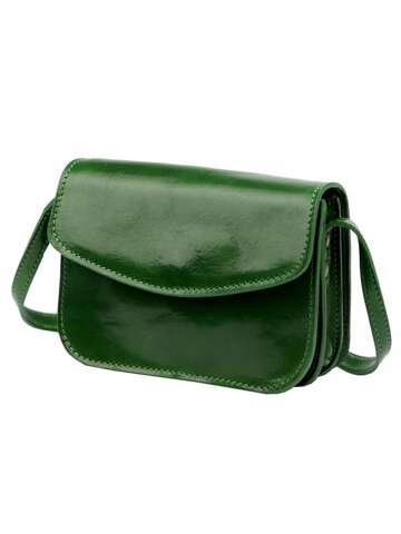 Florence Dámska kožená kabelka 5511 Green Shoulder Letter Bag
