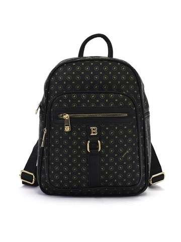 Dámsky batoh BRICIOLE 4135 Black Eco Leather with Gold Fittings