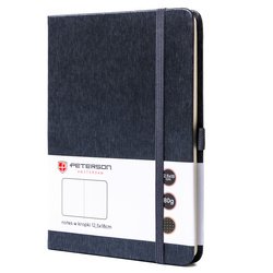 Zošit formátu B6 v tvrdých doskách v sivej farbe s bodovou potlačou - Peterson