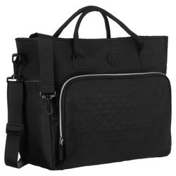 Čierna praktická polyesterová cestovná taška s držiakom na kufor - Peterson
