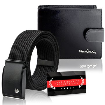 Darčeková sada Kožená peňaženka Pierre Cardin RFID Popruh STEVENS Certifikát