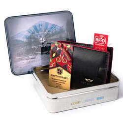 Elegantná pánska peňaženka s červeným akcentom - Peterson