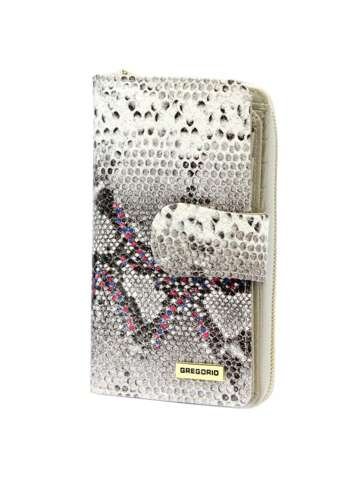 Dámska kožená peňaženka Gregorio SN-116 ash + pink RFID vertical large