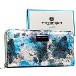 Dámska kvetinová peňaženka typu ceruzka so zapínaním na zips - Peterson