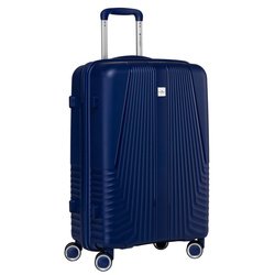 Veľký cestovný kufor v námorníckej modrej farbe s vodotesným plášťom - Peterson