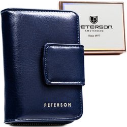 Dámska peňaženka z ekologickej kože v námorníckej modrej farbe s RFID - Peterson