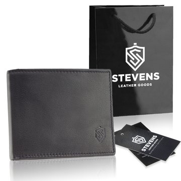 STEVENS Pánska kožená peňaženka s RFID ochranou hnedá PREMIUM ako vianočný darček pod vianočný stromček