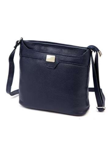 Dámska kožená kabelka Luka 20-076 DOLLARO Navy Blue Small Postbag