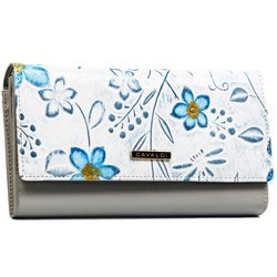 Dámska kvetinová kožená peňaženka, na registračnú kartu - 4U Cavaldi