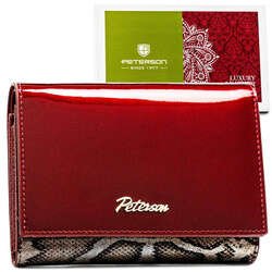 Pôsobivá dámska peňaženka z lakovanej prírodnej kože - Peterson