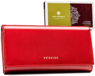Elegantná dámska kožená peňaženka so zapínaním - Peterson