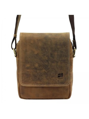 Nordee MSD-02 GM03 HUNTER pánska kožená satchel taška hnedá crossbody