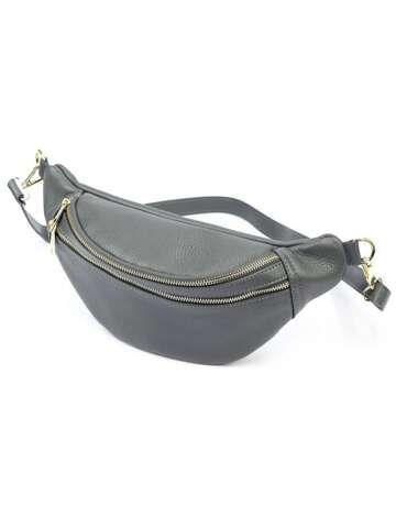 Dámska kožená kabelka Luka 24-017 M DOLLARO dark ash