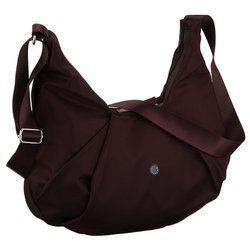 Veľká dámska kabelka z polyesteru vo vínovej farbe, do ktorej sa zmestí formát A4 - Peterson