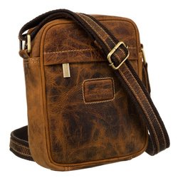 Pánska vintage taška cez rameno z prírodnej kože - Peterson