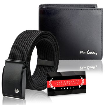 Darčeková sada Kožená peňaženka Pierre Cardin RFID Popruh STEVENS Certifikát