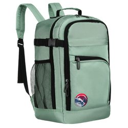 Značkový cestovný batoh v mätovom odtieni s bezpečným zapínaním na zips - Peterson