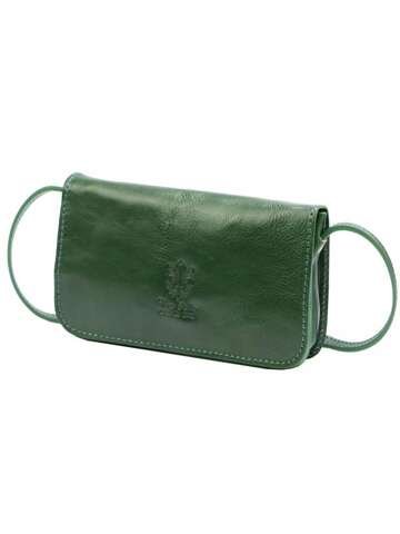 Florence Dámska kožená kabelka 107 TAMP Green Crossbody peňaženka