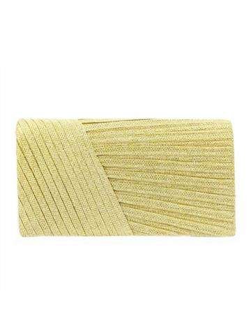 Zlatá dámska večerná kabelka Jessica A-2171 z ekokože s odnímateľným remienkom