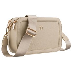 Dámska mestská taška cez rameno v béžovej farbe z ekologickej kože - Rovicky
