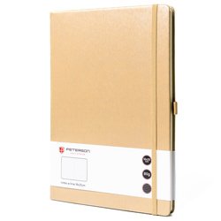 Béžový zápisník vo formáte B5 s potlačou v riadkoch - Peterson