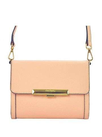 Ružová kožená taška cez rameno Pierre Cardin 5316 EDF DOLLARO Prírodná koža