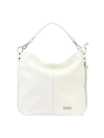 Dámska kožená kabelka MiaMore 01-053 DOLLARO White Shopperbag Holds A4