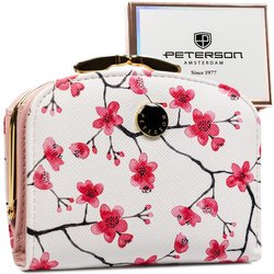Malá módna dámska peňaženka z ekologickej kože s kvetinovým vzorom - Peterson