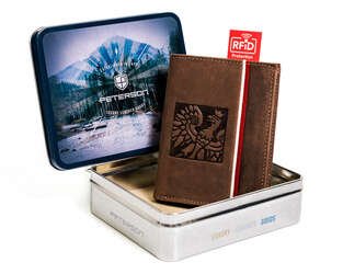 Pánska kožená peňaženka s vlasteneckým prízvukom - Peterson