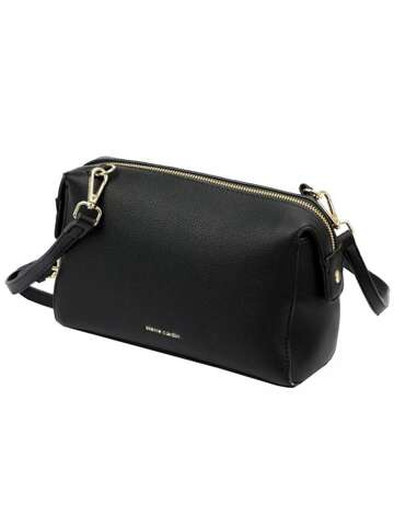 Dámska kabelka eko black Pierre Cardin 86574 MS154 letterman shoulder bag