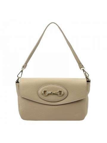 Dámska kabelka Luka 20-050 DOLLARO Prírodná koža Tmavobéžová crossbody