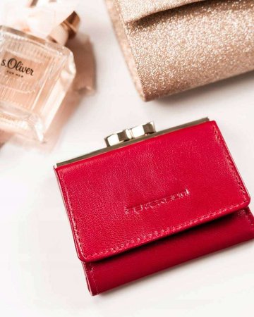 Dámska malá kožená peňaženka so zapínaním na patentku a bigiel - Peterson