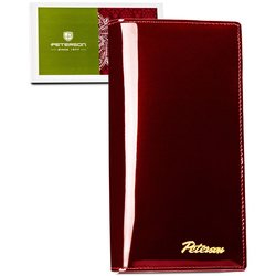 Dámska peňaženka z lakovanej kože v červenej farbe so zapínaním na magnet - Peterson