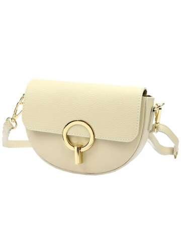 Luka Dámska kožená kabelka 24-020 DOLLARO Beige Postbag