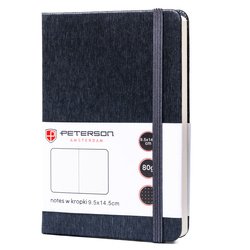 Zápisník veľkosti A6 v sivej farbe s potlačou bodiek - Peterson