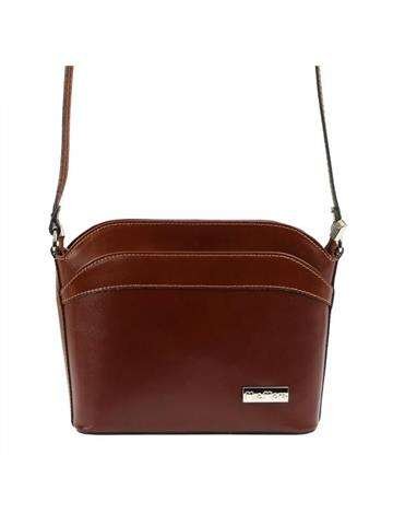 MiaMore 01-009 (509) postbag - jedinečná kožená kabelka pre každú ženu v hnedej farbe