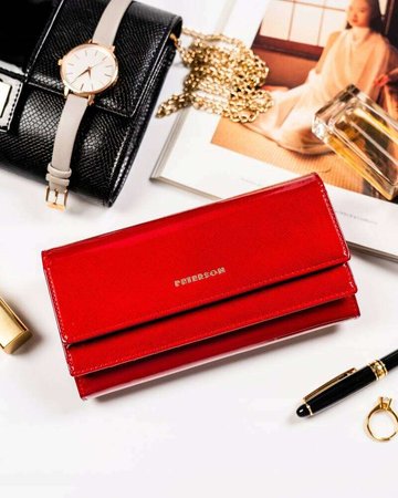 Veľká horizontálna dámska peňaženka z pravej kože - Peterson
