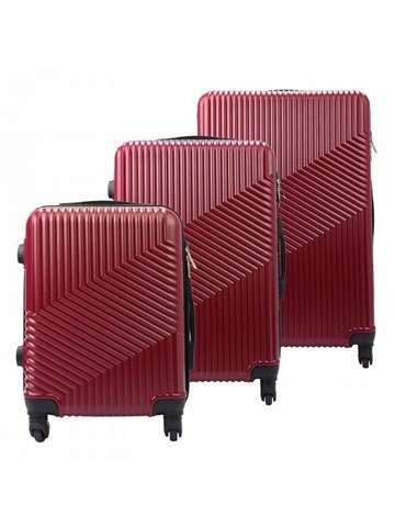 Sada kufrov Pierre Cardin DIBAI06 1630 Z x3 Maroon, ABS, Cipher Lock, 4 kolieska