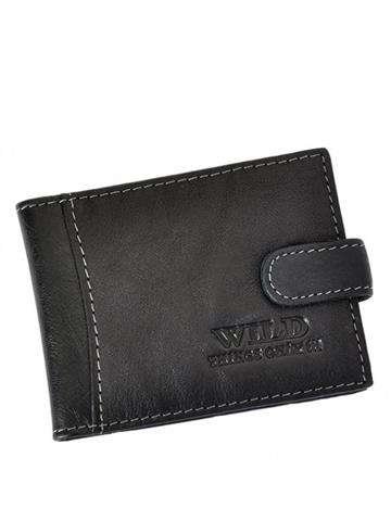 Wild Puzdro na karty Things Only 5514 kožené čierne s priehľadnými priehradkami